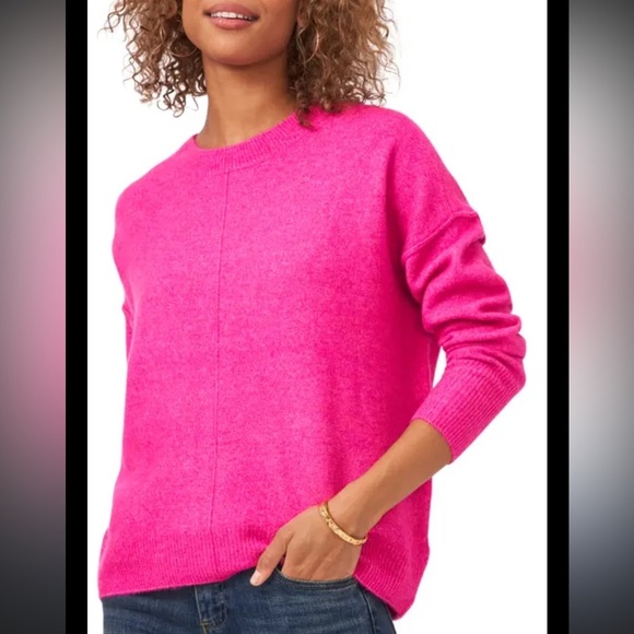 Vince Camuto Center Seam Crewneck Sweater in Paradox - Picture 1 of 11